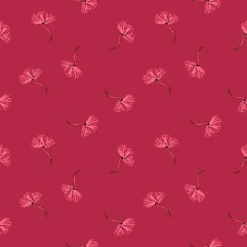 Poppy flowers seamless vector pattern Stock-Illustration