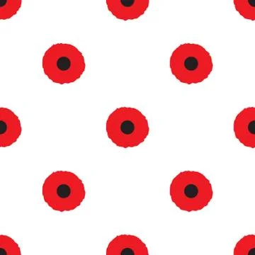 Poppy Seamless Pattern Stock Illustration