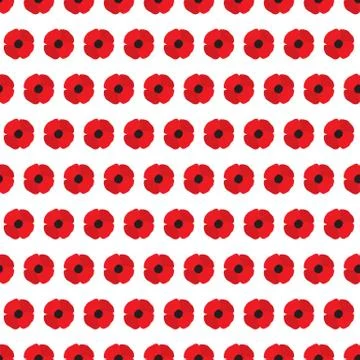 Poppy Seamless Pattern Stock Illustration