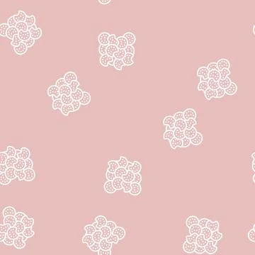 Poppy seed line seamless pattern Stock Illustration