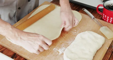 Poppy seed roll preparing Stock Footage 304827911