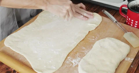 Poppy seed roll preparing Stock Footage 304830721