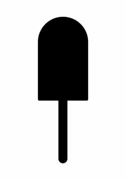 Popsicle dark silhouette Stock Illustration