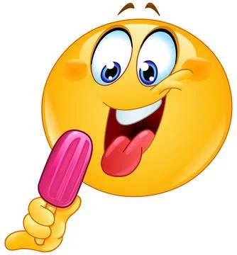 Popsicle emoticon Stock Illustration