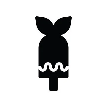 Popsicle Glyph icon Stock Illustration
