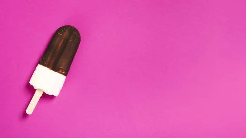 Popsicle half chocolate glaze Stock Photos