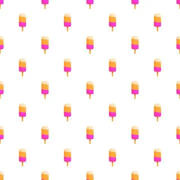 Popsicle ice cream pattern for summer background Stock Illustration