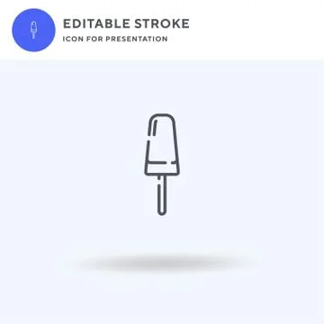 Popsicle icon vector, filled flat sign, solid pictogram isolated on white, lo 스톡 일러스트
