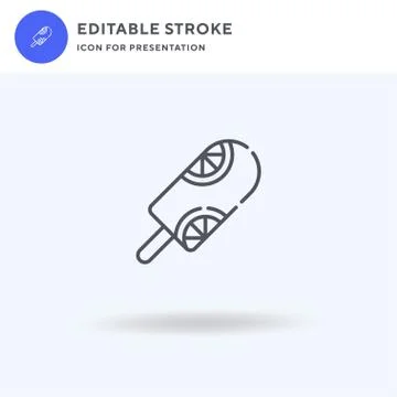 Popsicle icon vector, filled flat sign, solid pictogram isolated on white, logo イラスト素材