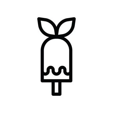 Popsicle line icon Stock Illustration