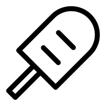 Popsicle line icon vector illustration isolated on white background Stock Illustration