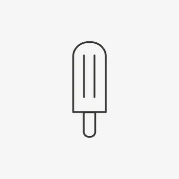 Popsicle outline icon Stock Illustration