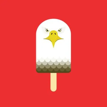 Popsicle in the shape of a Eagle Stock Illustration