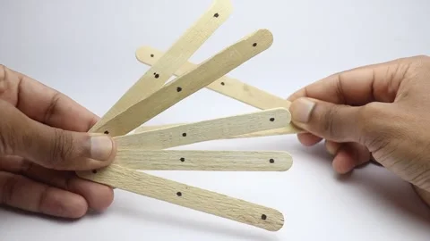 Popsicle sticks or known as candy stick with markings Stock Footage 324738709