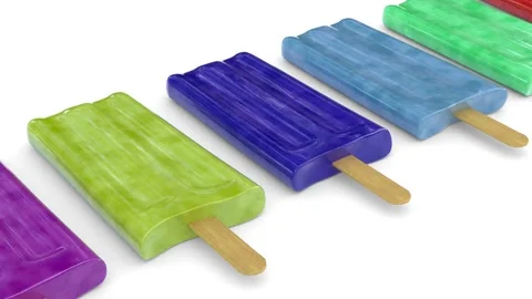 Popsicle on white background Stock Footage 318362946