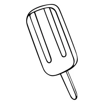 Popsicles hand drawn vector on white background. Childhood concept. Stock Illustration