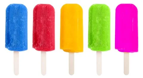 Popsicles popsicle collection assorted ice cream lolly icecream ice-cream sum Stock Photos