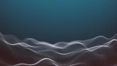 Popular abstract motion background Digital waving surface. Seamless loop. 3d Illustrazione stock