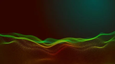 Popular abstract motion background Digital waving surface. Seamless loop. 3d Illustrazione stock