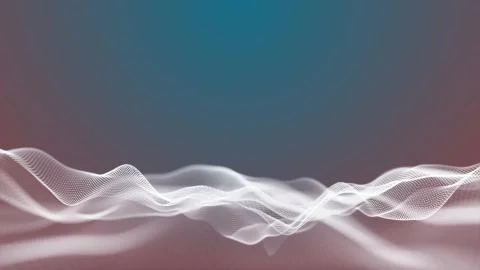 Popular abstract motion background Digital waving surface. Seamless loop. 3d Stock Illustration