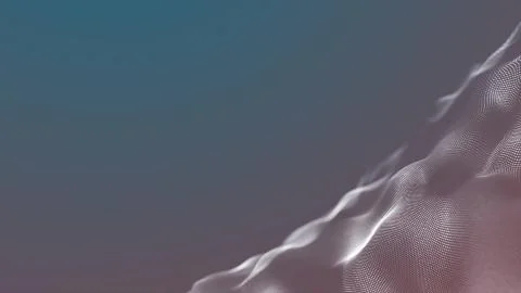 Popular abstract motion background Digital waving surface. Seamless loop. 3d Stock Illustration