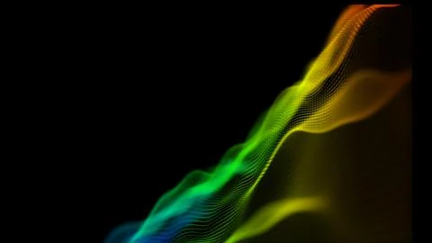 Popular abstract motion background Digital waving surface. Seamless loop. 3d 스톡 일러스트