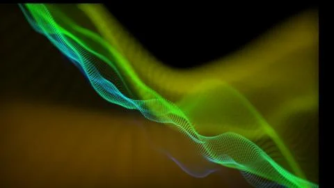 Popular abstract motion background Digital waving surface. Seamless loop. 3d Stock Illustration