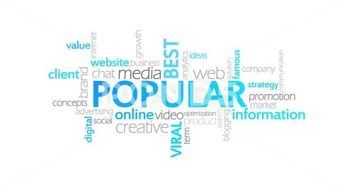 Popular, Animated Typography Stock Illustration