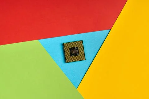 Popular browser logo from paper. High CPU usage. Stock Photos