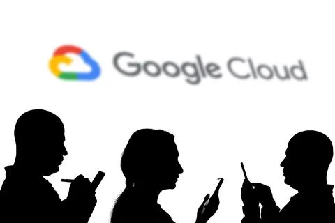 Popular cloud platform - Google cloud logo Stock Illustration