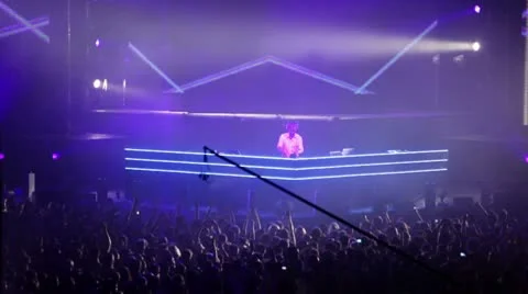 Popular Dutch DJ Armin Van Buuren on stage Stock Footage 10680353