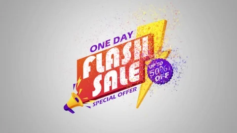 Popular Flash Sale Text banner background for promo video. Stock Footage 123254953