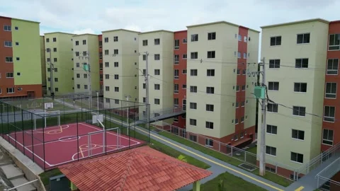 Popular housing program Vídeo Stock 332313463
