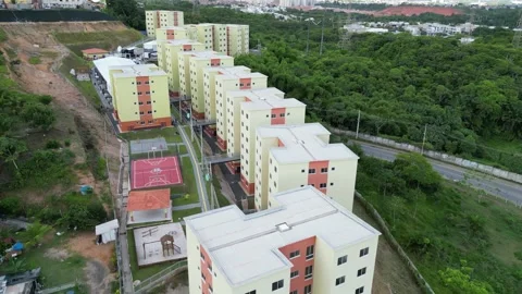 Popular housing program Vídeo Stock 332313464