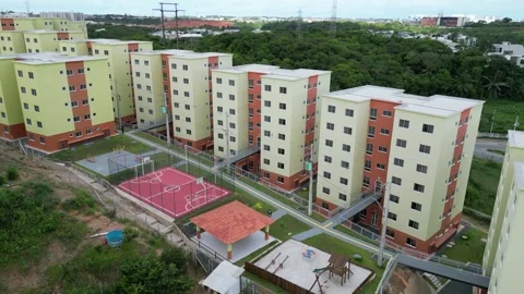 Popular housing program Vídeo Stock 332313474