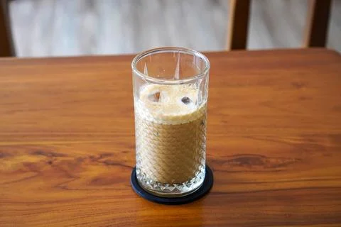 A popular iced coffee made with espresso Foto stock