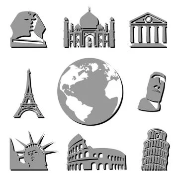 Popular Landmark Stock-Illustration