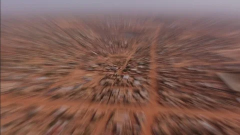 Popular neighborhood - distorted view Stock Footage 80779960