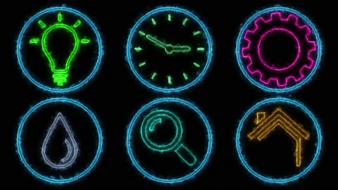 Popular network icons animation Stock Footage 194811434