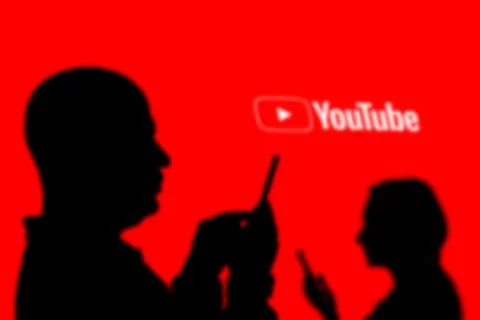 Popular online video-sharing platform - YouTube logo Stock Illustration