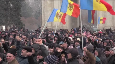 Popular protest, dissatisfied with the crowd Stock Footage 59760770