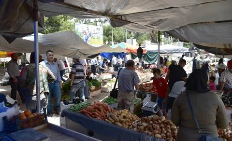 Popular public markets expected to regulate prices in Syria, Damascus - 16 May 2 Stock Photos