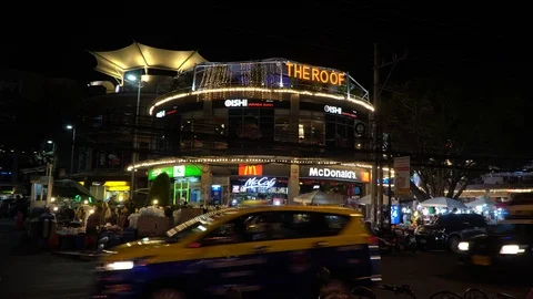 Popular restaurant Mc Donalds on the Second Road street in Pattaya Video stock 109390989