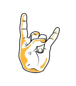Popular Rock and Metal Devil Horns Gesture Poster Stockillustratie