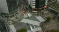 Popular Shopping Area Busy Street Aerial View Tokyo Shibuya Crossing Time Lapse HD Footage