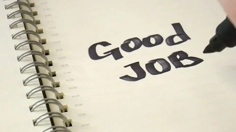 Popular slogan written in a notebook Stock Footage 68188425