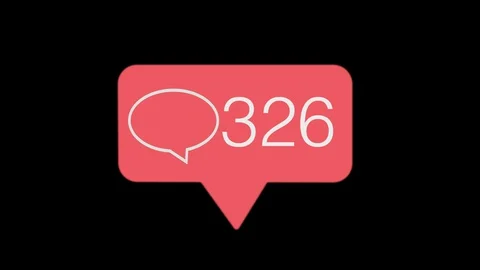 POPULAR social media comments button counter going up. Alpha channel 4K easy to Stock Footage 130122421