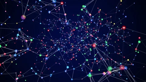 Popular Social Networks Cloud Data Network Technology Connection Vídeos de archivo 165331405
