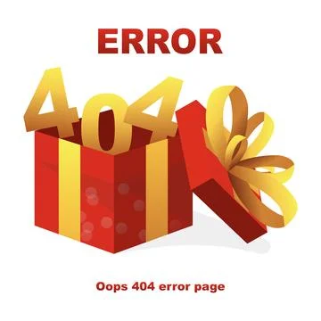 Popular style 404 page. reports that the page was not found. Vector illustr.. Stock Illustration