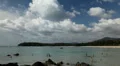 Popular summer destination, sun tanning and swimming near the beach for crowd HD Footage